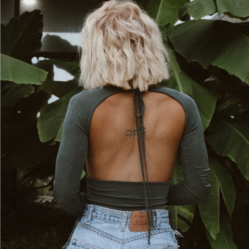 12th Tribe Nala Emerald Crop Top